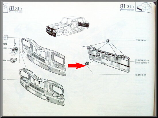 Tailgate lock part.