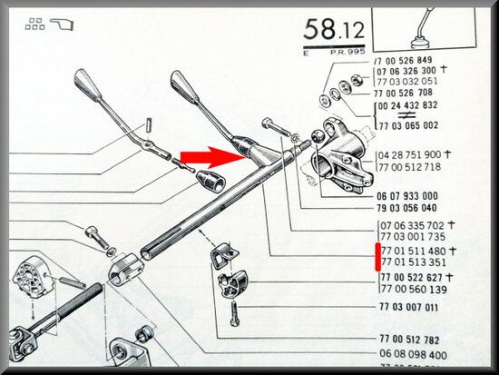 Levier de vitesse tous les types sauf R1150.