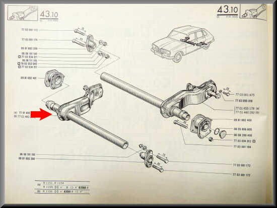 Rear axle right (used).