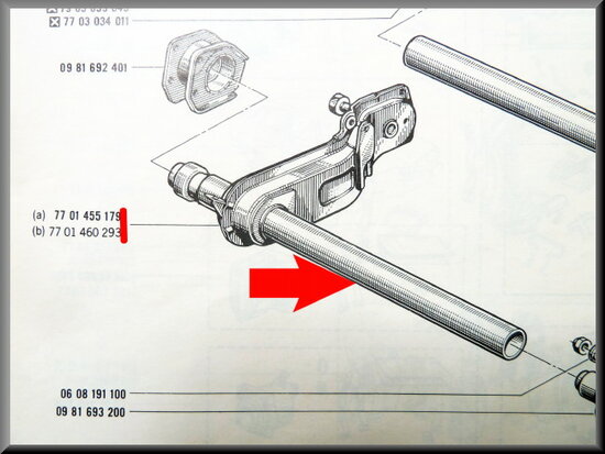 Rear axle right (used).