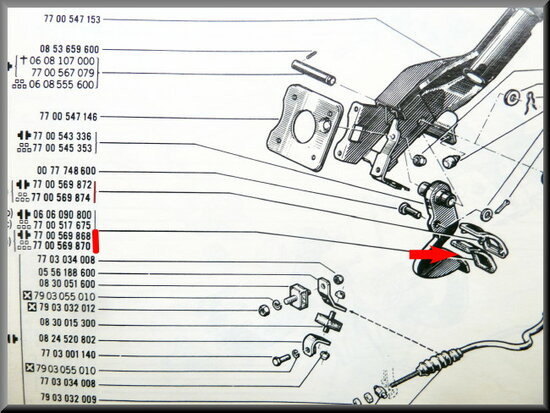 *Pedal rubber R16 TX-TS.