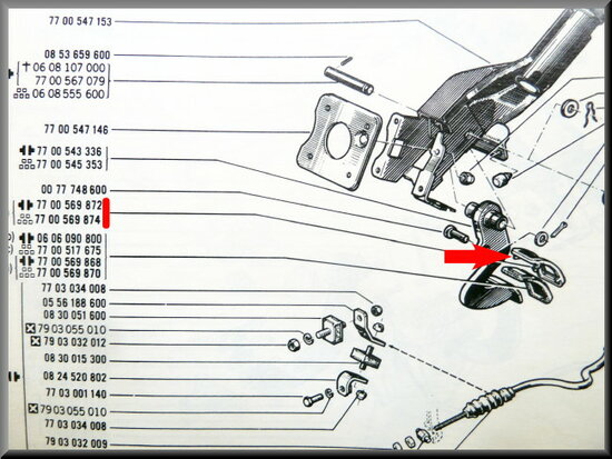 *Pedal frame R16 TX-TS.