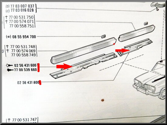 Sill strips interior (used)