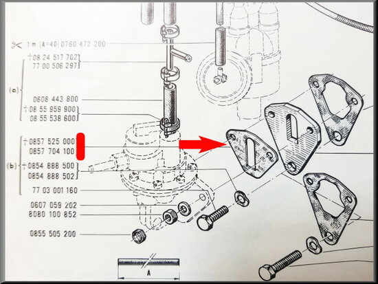 Benzinepomp pakking R16 L-GL-GLS-TL (3,5mm)