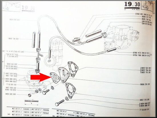 Entretoise pour montage pompe à essence R16 L-GL-GLS-TL (3,5mm)