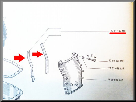 Distribution cover gasket set.