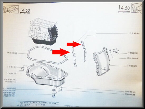 Distribution cover gasket set.