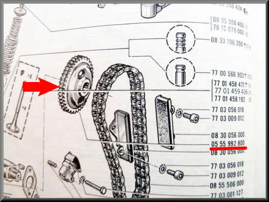 Camshaft sprocket.