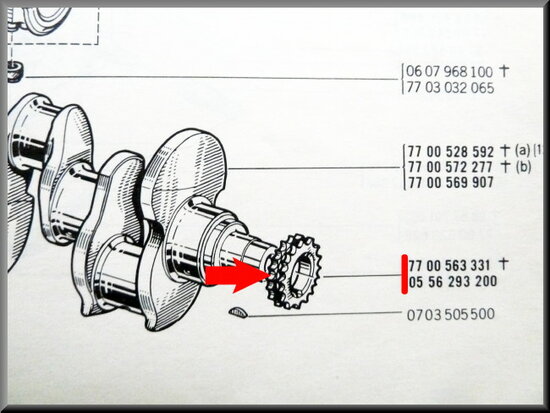 Crankshaft sprocket.