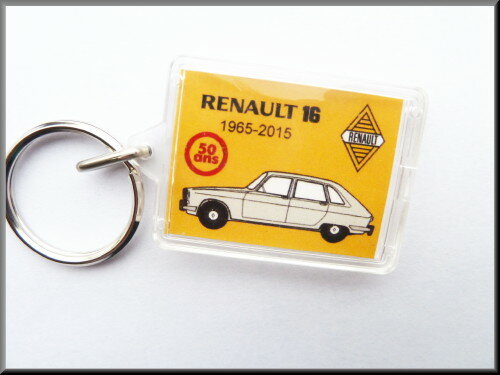Keyring Renault 16 50 years (grey).