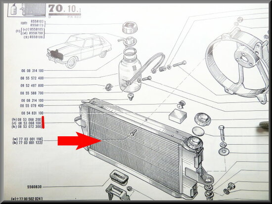 Radiator R16 L-TS (Excl: 150 euro in exchange).