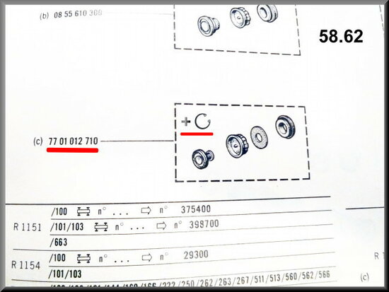 Kit de réparation de maître-cylindre pour Renault 16 TL-TS(Bendix 19 mm)