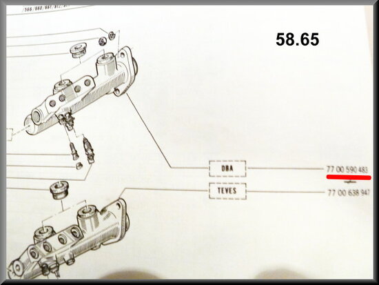 Hoofdremcilinder revisieset R16 (Bendix 19 mm). 