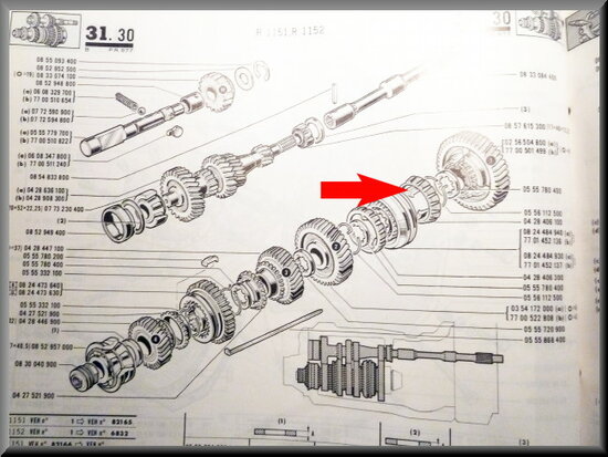 Synchro ring 1st gear.