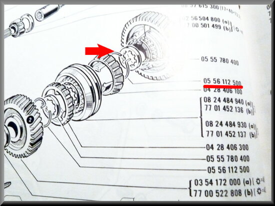 Spring ring synchro 1st and 2nd gear.