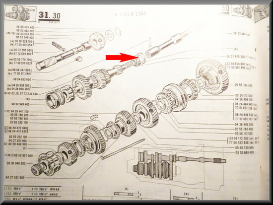 Bearing gearbox main shaft (17x40x13,25mm) 336 gearbox.