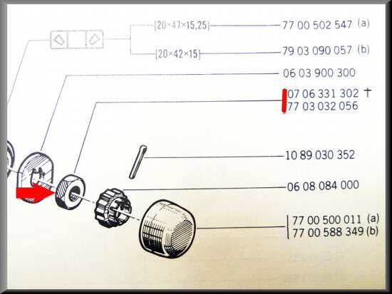 Rear axle bearing nut.