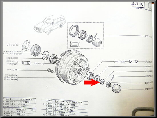 Rear axle bearing nut.