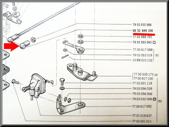 Ball joint throttle linkage.