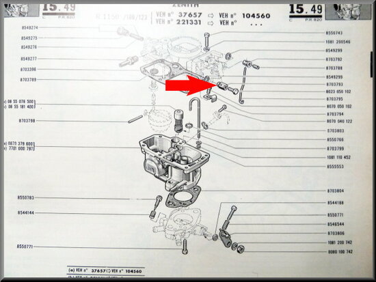 Choke bevestiging R16 L-GL-GLS.