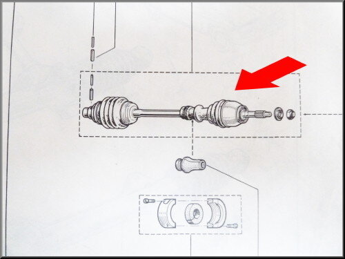 Drive shaft type 3 (New Old Stock).