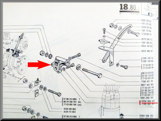 Support d'alternateur R16 L-GL-GLS (utilisé).