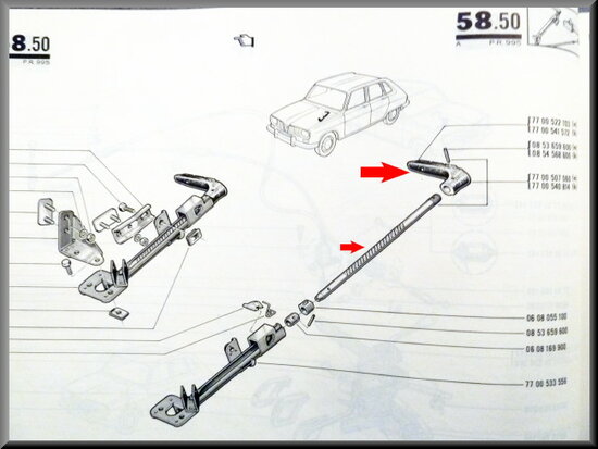 Handbrake lever R16 TX.