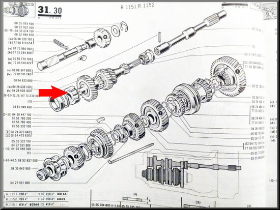 Primary shaft bearing (20-52-22,25 mm) 336 gearbox.