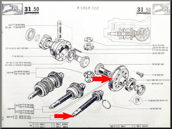 Crown wheel and pinion (9 and 34 theeth).