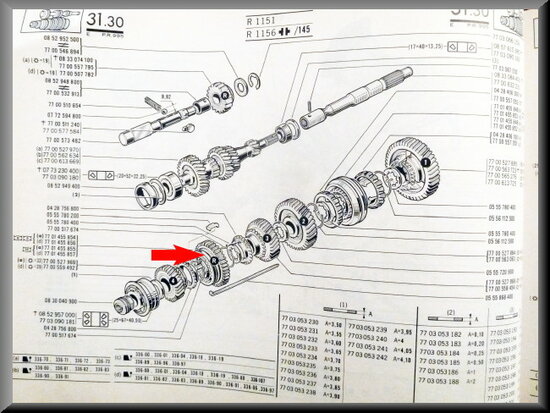 Pinion 3rd gear (34 teeth).