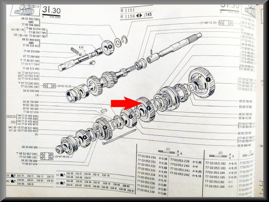 Pinion 2rd gear (38 teeth).