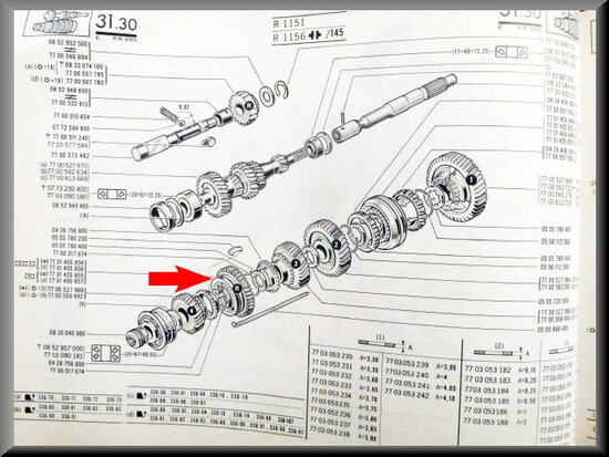 Reverse gear (37 theeth).