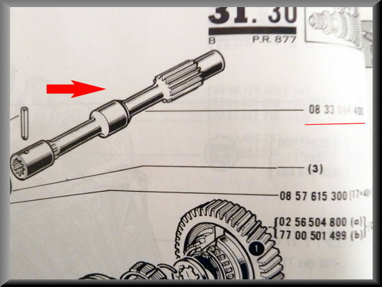 Input shaft (4 and 5 gear).