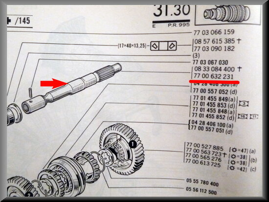 Input shaft (5 gear)