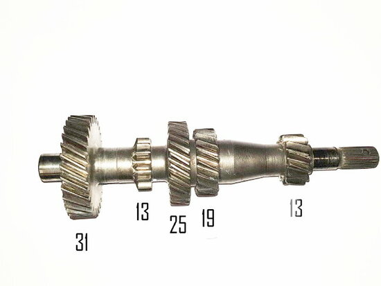 Arbre primaire (31-13-25-19-13 dents).
