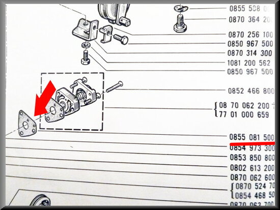 -Carburateur pakking R16 L-GL-GLS. Carburetor 32 SEIA SEIMA.