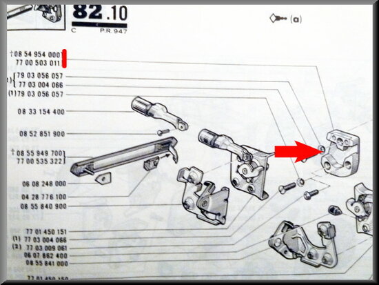 Striker plate right.