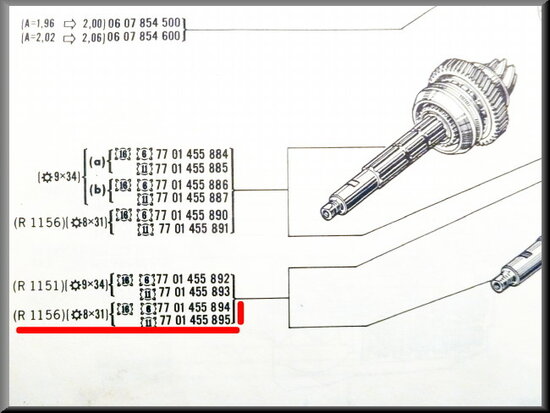 Crown wheel and pinion (8 and 31 theeth).