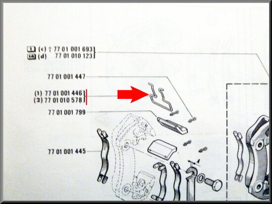 Brake caliper spring.