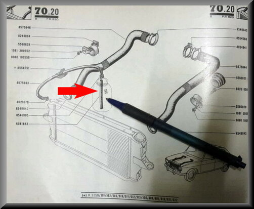 Expansion tank hose.