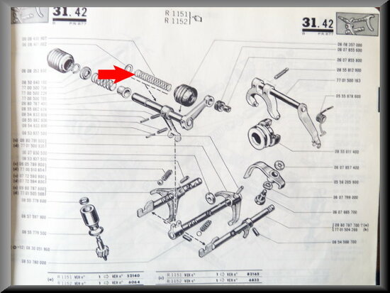 Selector shaft spring (4 gear).