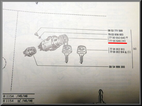 Ignition lock R16 >1973.