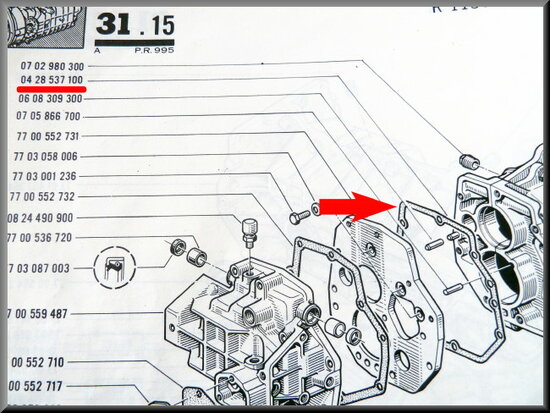 Gearbox gasket R16.