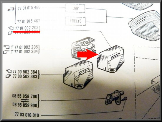 Reading light cap R16 TX.