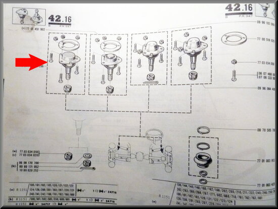 Upper and lower balljoints.