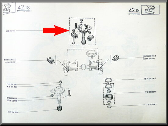 Upper and lower balljoints.