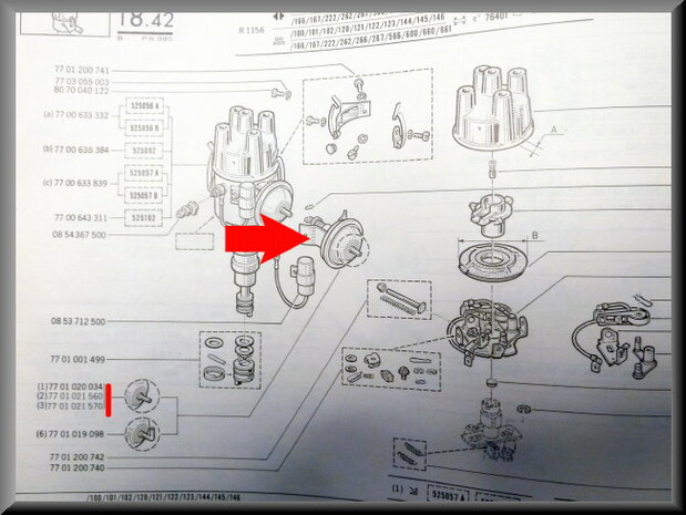 Ignition distributer vacuum advance.