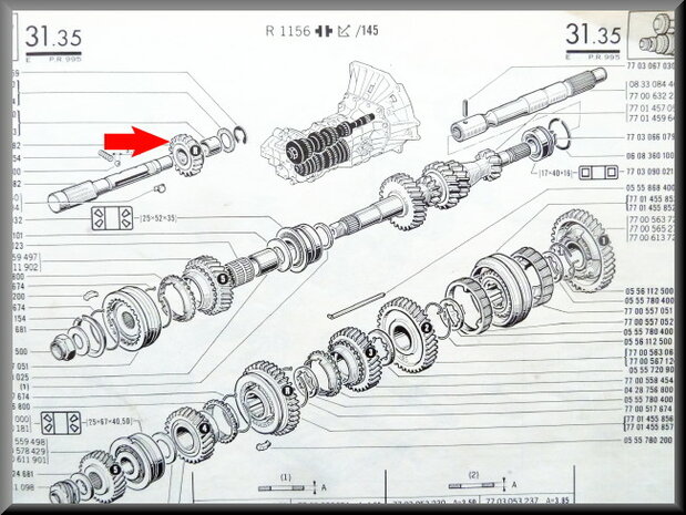 Reverse gear (19 theeth).