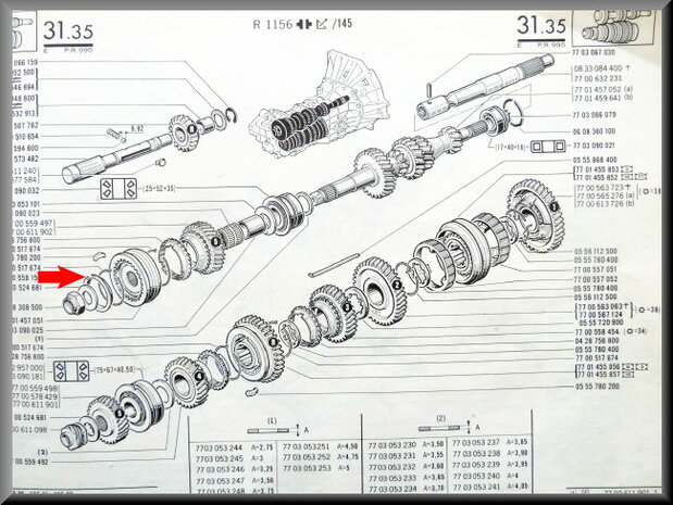 Lock ring synchro 5th gear.