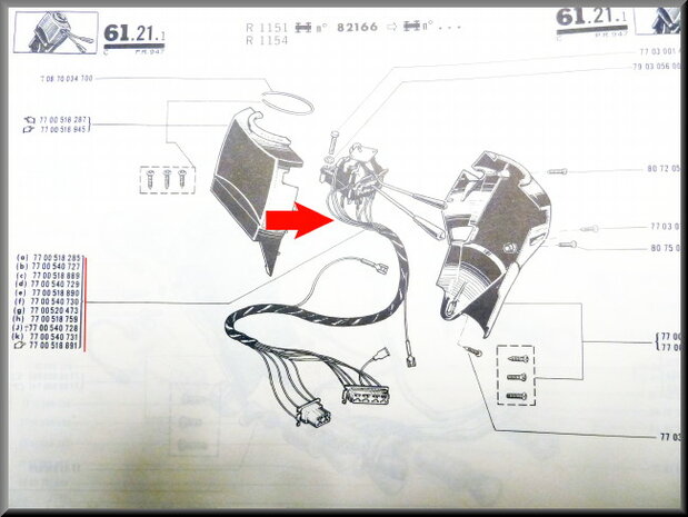 Interrupteur de clignotant R16 L-TS (utilisé).